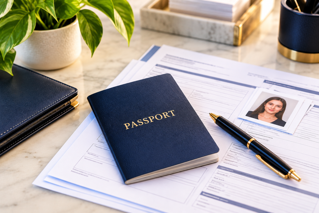 Passport application preparation and document review service
